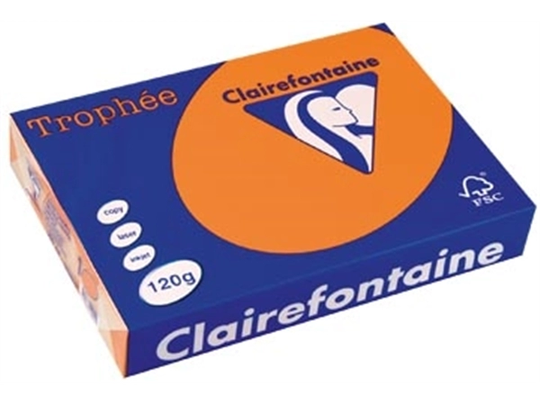 Een Clairefontaine Trophée Pastel, gekleurd papier, A4, 120 g, 250 vel, oranje koop je bij ShopXPress