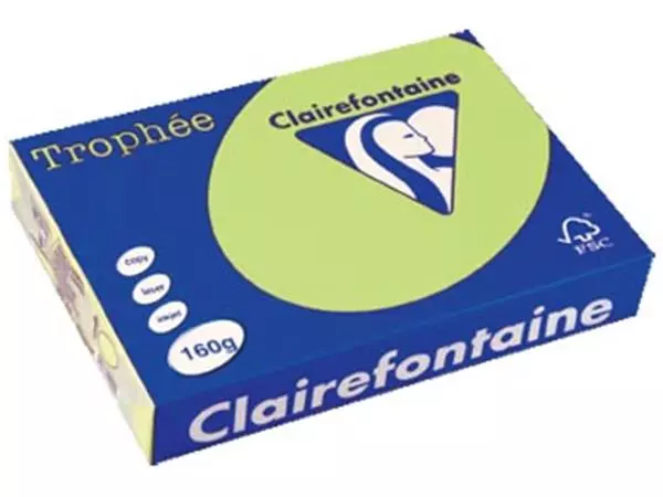 Een Clairefontaine Trophée Pastel, gekleurd papier, A4, 160 g, 250 vel, golfgroen koop je bij ShopXPress