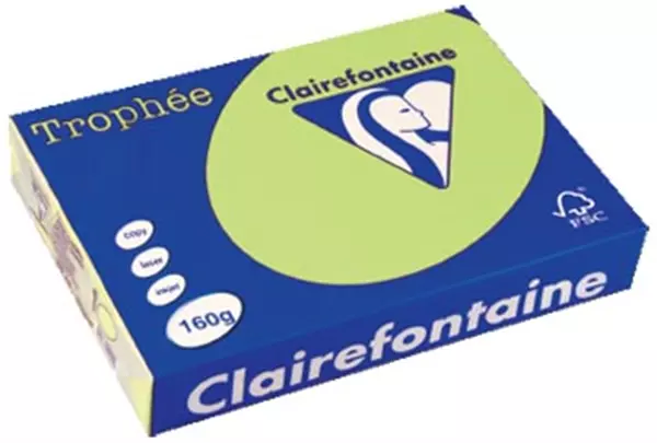 Een Clairefontaine Trophée Pastel, gekleurd papier, A4, 160 g, 250 vel, golfgroen koop je bij ShopXPress