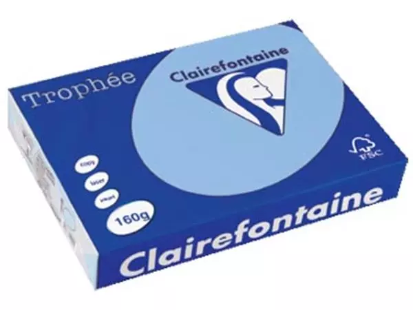 Een Clairefontaine Trophée Pastel, gekleurd papier, A4, 160 g, 250 vel, helblauw koop je bij ShopXPress