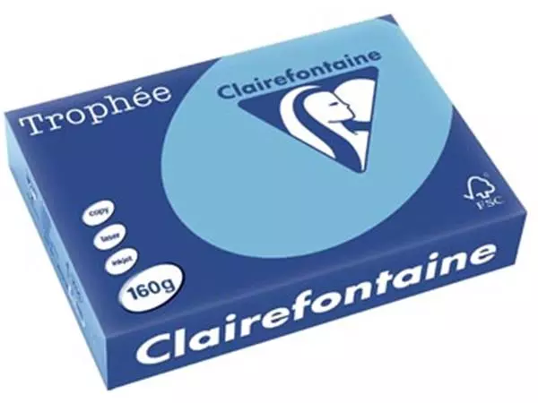 Een Clairefontaine Trophée Pastel, gekleurd papier, A4, 160 g, 250 vel, lavendelblauw koop je bij ShopXPress