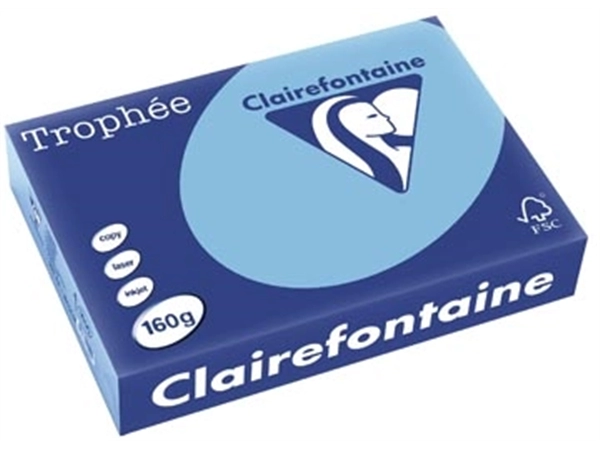 Een Clairefontaine Trophée Pastel, gekleurd papier, A4, 160 g, 250 vel, lavendelblauw koop je bij ShopXPress