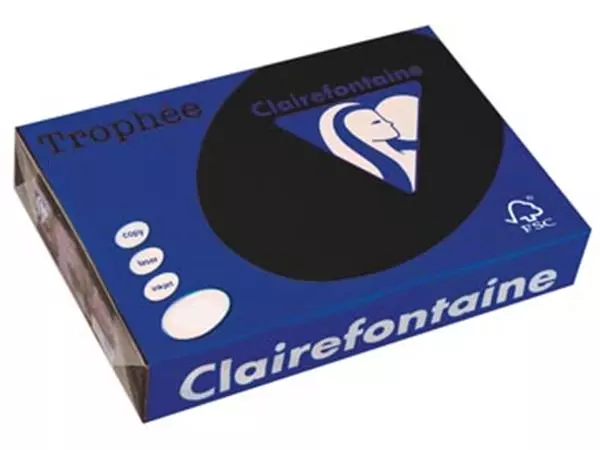 Een Clairefontaine Trophée Pastel, gekleurd papier, A4, 160 g, 250 vel, zwart koop je bij ShopXPress