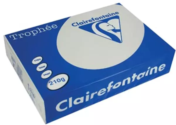 Een Clairefontaine Trophée Pastel, gekleurd papier, A4, 210 g, 250 vel, lichtgrijs koop je bij ShopXPress