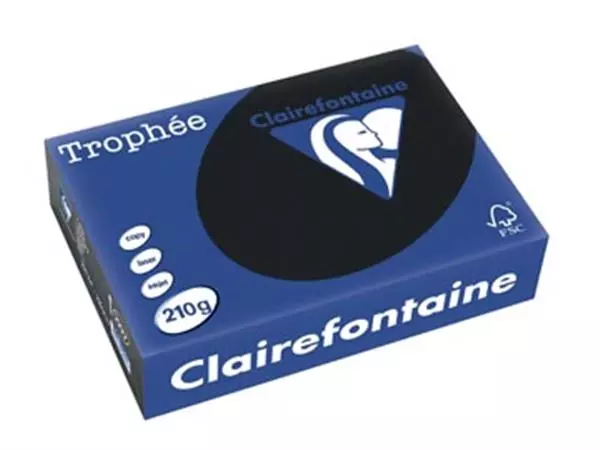Een Clairefontaine Trophée Pastel, gekleurd papier, A4, 210 g, 250 vel, zwart koop je bij ShopXPress