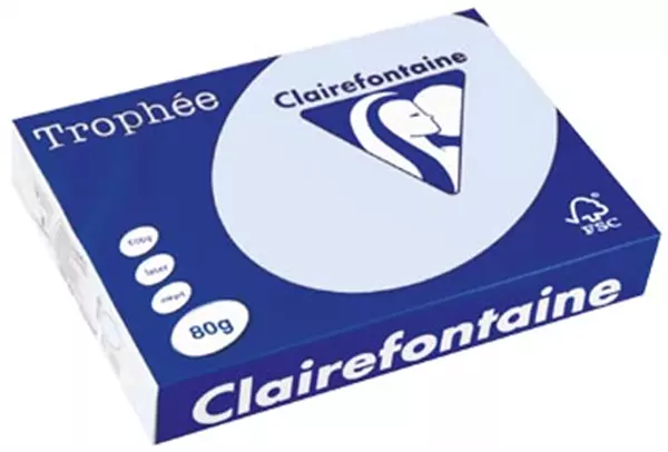 Buy your Clairefontaine Trophée gekleurd papier, A4, 80 g, 500 vel, azuurblauw at Supplierz BV