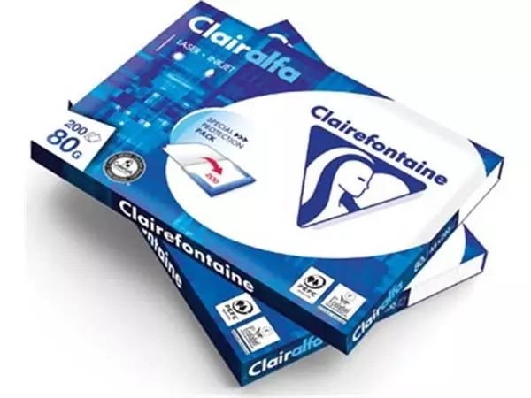 Een Clairefontaine printpapier ft A4, 80 g, pak van 200 vel, doos van 7 pakken koop je bij ShopXPress