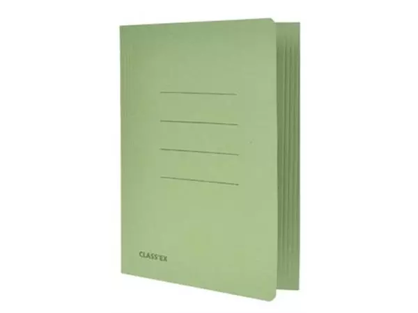 Een Class'ex dossiermap, 3 kleppen ft 18,2 x 22,5 cm (voor ft schrift), groen koop je bij ShopXPress