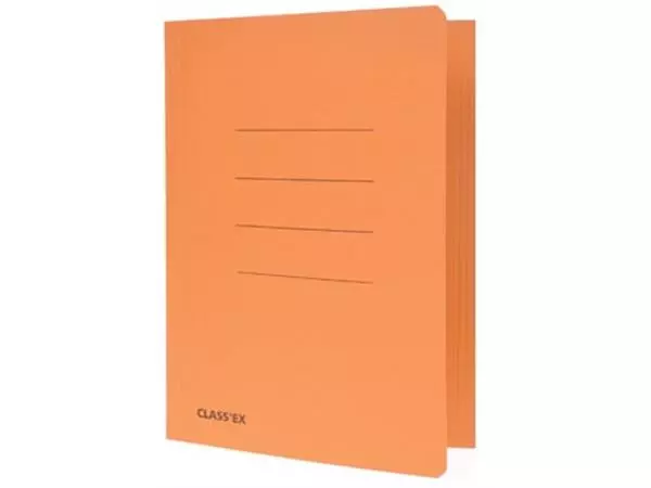 Een Class'ex dossiermap, 3 kleppen ft 18,2 x 22,5 cm (voor ft schrift), oranje koop je bij ShopXPress