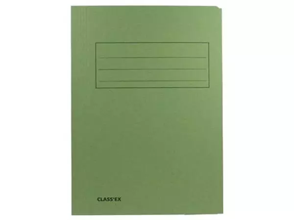 Een Class'ex dossiermap, 3 kleppen ft 23,7 x 34,7 cm (voor ft folio), groen koop je bij ShopXPress