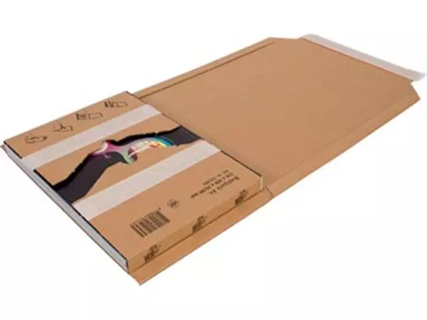 Een Cleverpack wikkelverpakking uit golfkarton, ft 215 x 305 x 20 / 80 mm, pak van 10 stuks koop je bij ShopXPress