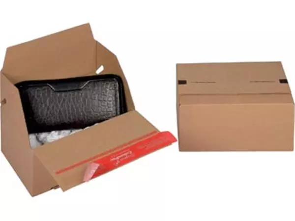 Een Colompac Eurobox Size S, binnenformaat 195 x 145 x 90 mm, bruin koop je bij ShopXPress