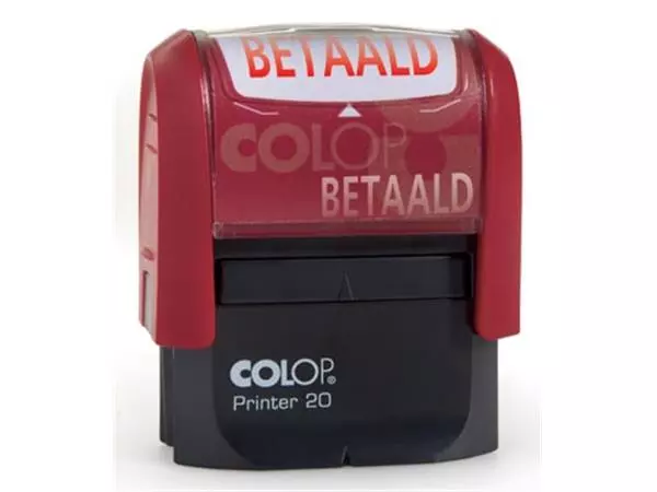 Een Colop formulestempel Printer tekst: BETAALD koop je bij ShopXPress