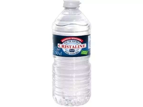 Een Cristaline plat water, fles van 50 cl, pak van 24 stuks koop je bij ShopXPress