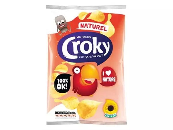 Een Croky chips naturel, zakje van 100 gram koop je bij ShopXPress