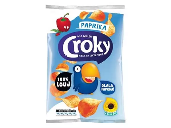 Een Croky chips paprika, zakje van 100 gram koop je bij ShopXPress