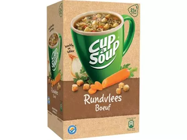 Een Cup-a-Soup rundvlees, pak van 21 zakjes koop je bij ShopXPress