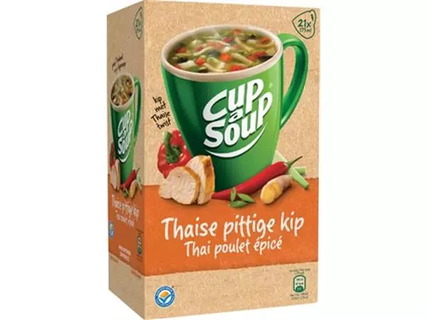 Een Cup-a-Soup thai spicy chicken, pak van 21 zakjes koop je bij ShopXPress