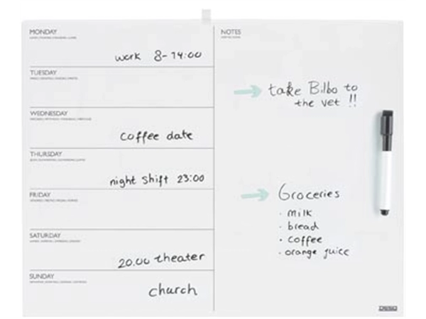 Een Desq magnetisch memoboard en weekplanner, ft 40 x 50 cm koop je bij Supplierz BV