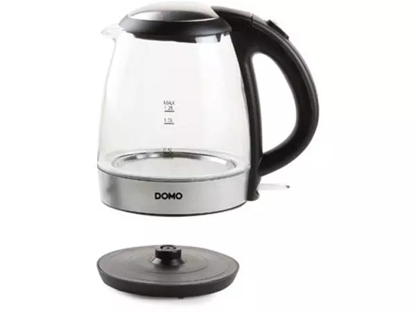 Een Domo waterkoker uit glas en RVS, 1,2 l, 2200 W koop je bij ShopXPress