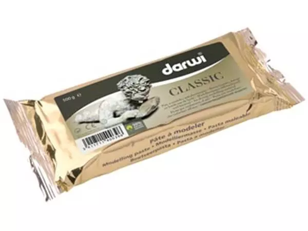 Een Darwi boetseerpasta Classic, pak van 500 g, wit koop je bij ShopXPress