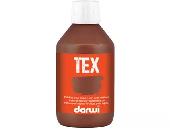 Een Darwi textielverf Tex, 250 ml, donkerbruin koop je bij ShopXPress