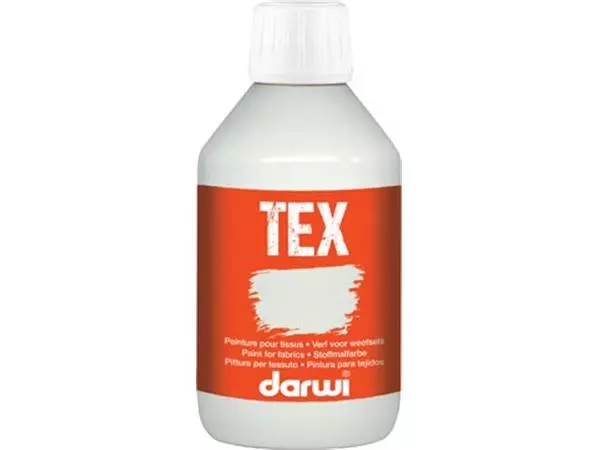 Een Darwi textielverf Tex, 250 ml, wit koop je bij ShopXPress