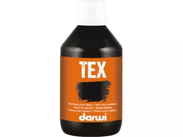 Een Darwi textielverf Tex, 250 ml, zwart koop je bij ShopXPress