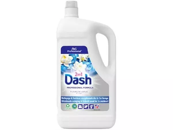 Een Dash Professional wasmiddel 2-in-1 lotus en lelie, fles van 4,95 l koop je bij ShopXPress