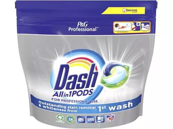 Een Dash Professional wasmiddel All-in-1 Regular, pak van 70 capsules koop je bij ShopXPress