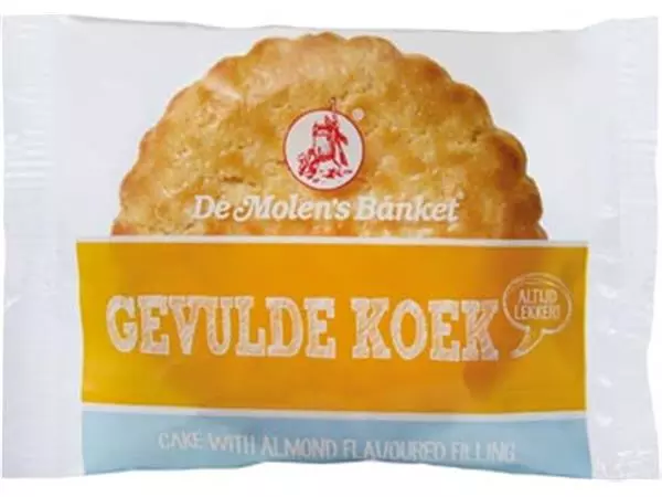 Een De Molen Gevulde Koek, individueel verpakt, 50 g koop je bij ShopXPress