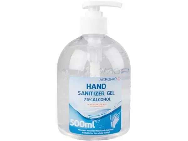 Een Desinfecterende handgel, fles van 500 ml koop je bij ShopXPress