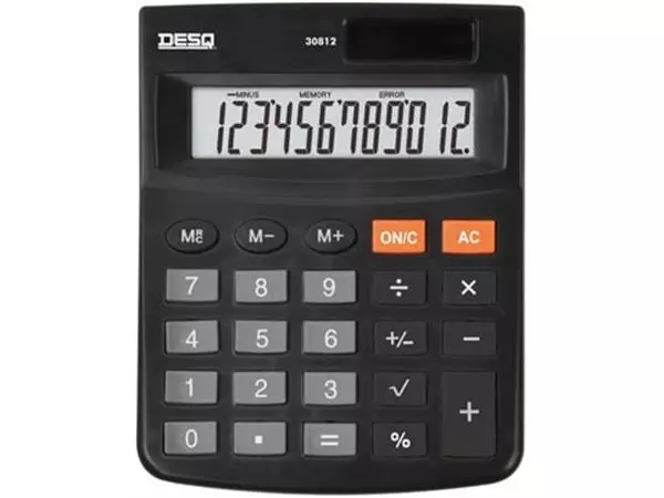 Een Desq bureaurekenmachine Heavy Duty Compact 30812, zwart koop je bij ShopXPress