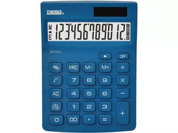 Een Desq bureaurekenmachine New Generation Compact 30100, donkerblauw koop je bij ShopXPress