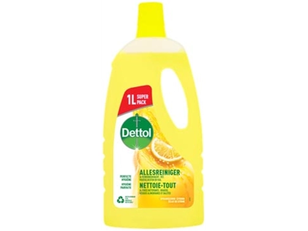 Een Dettol allesreiniger, citroen, fles van 1 l koop je bij Supplierz BV