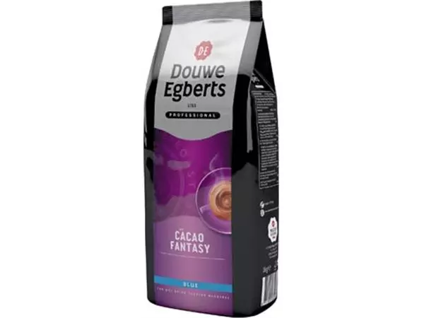 Een Douwe Egberts Cacao Fantasy Blue cacaopoeder voor automaten, pak van 1 kilo koop je bij ShopXPress