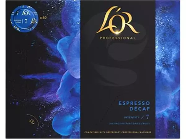 Een Douwe Egberts L'or professional discs Intensity 7, Espresso Décaf, pak van 50 discs koop je bij ShopXPress