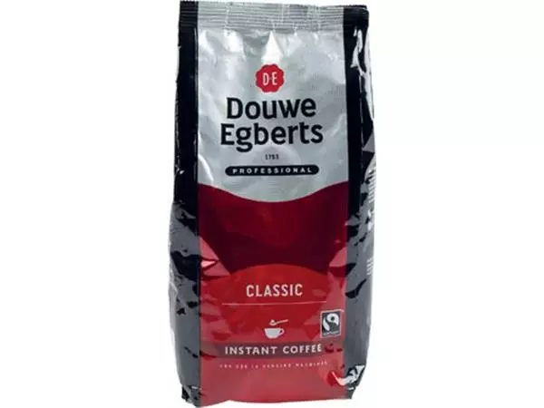 Een Douwe Egberts instant koffie, Classic, fairtrade, pak van 300 gram koop je bij ShopXPress