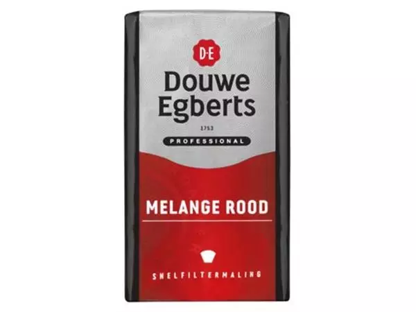 Een Douwe Egberts koffie, Melange rood, pak van 250 g koop je bij ShopXPress