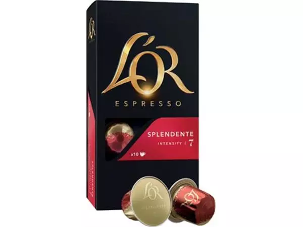 Een Douwe Egberts L'Or Intensity koffiecapsules, Splendente, pak van 10 stuks koop je bij ShopXPress