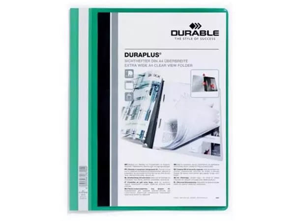 Een Durable personaliseerbare snelhechtmap Duraplus groen koop je bij ShopXPress