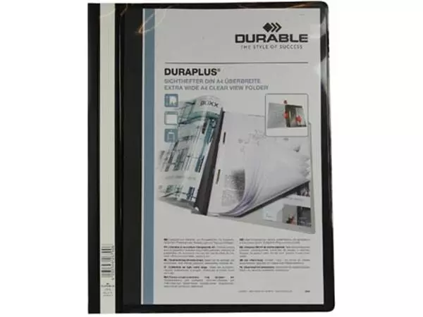 Een Durable personaliseerbare snelhechtmap Duraplus zwart koop je bij ShopXPress