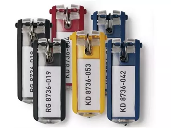 Een Durable sleutelhanger Key Clip, assortiment, pak van 6 stuks koop je bij ShopXPress