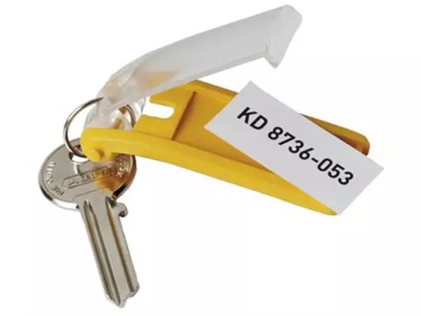 Een Durable sleutelhanger Key Clip, geel, pak van 6 stuks koop je bij ShopXPress