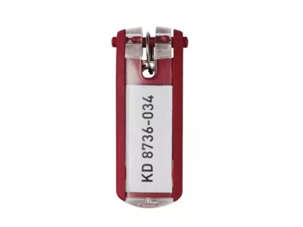 Een Durable sleutelhanger Key Clip, rood, pak van 6 stuks koop je bij ShopXPress