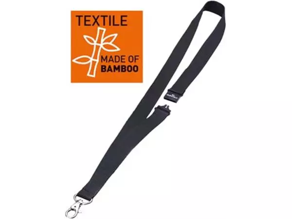 Een Durable textielkoord 20 ECO met karabijnhaak, zwart, pak van 10 stuks koop je bij ShopXPress