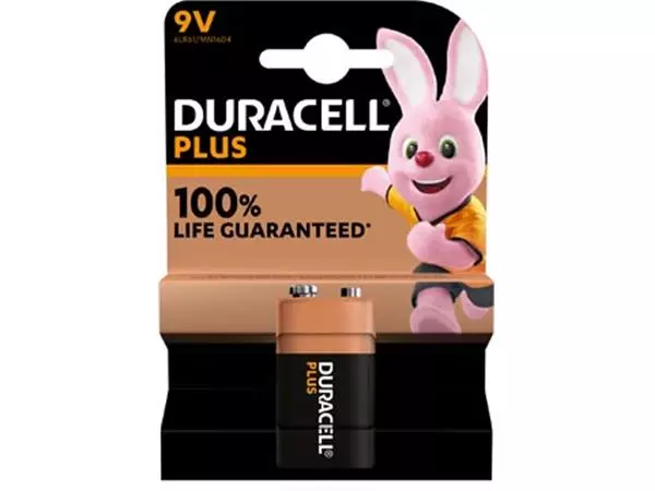 Een Duracell batterij Plus 100% 9V koop je bij ShopXPress