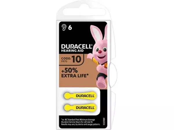 Een Duracell hoortoestelbatterijen DA10, blister van 6 stuks koop je bij ShopXPress