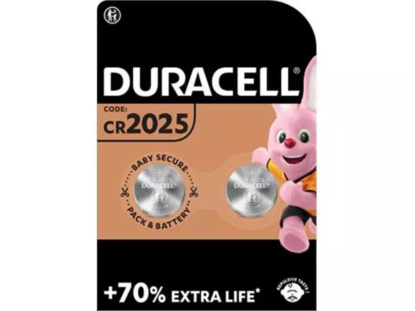 Een Duracell knoopcel Electronics CR2025, blister van 2 stuks koop je bij ShopXPress