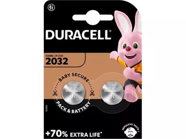 Een Duracell knoopcel Electronics DL/CR 2032, 3 volt, blister van 2 stuks koop je bij ShopXPress